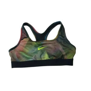 Nike Girls Training Sports Bra M Med Green Multicolor  pre-owned.